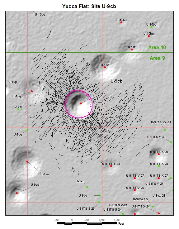 Surface Effects Map of Site U-9cb