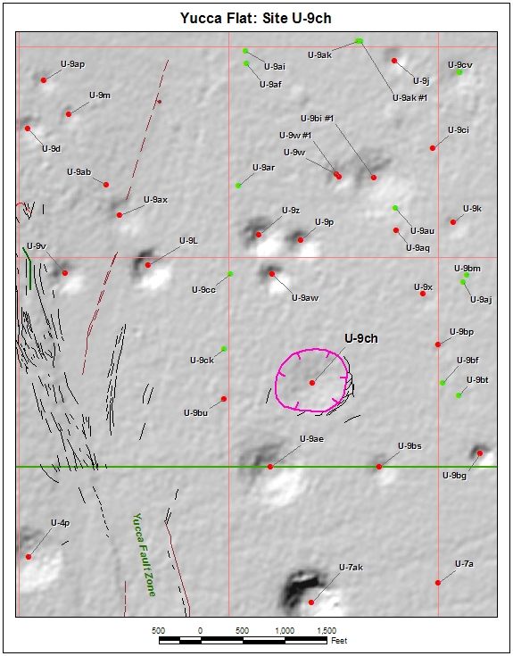 Surface Effects Map of Site U-9ch