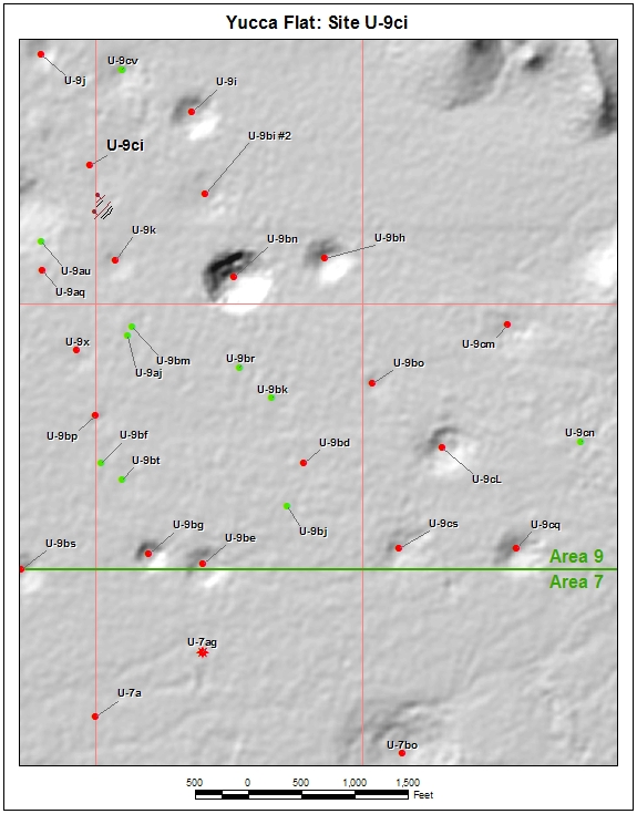 Surface Effects Map of Site U-9ci