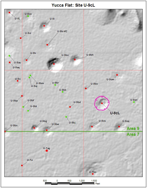 Surface Effects Map of Site U-9cL