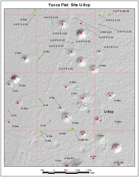Surface Effects Map of Site U-9cp