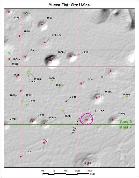 Surface Effects Map of Site U-9cs
