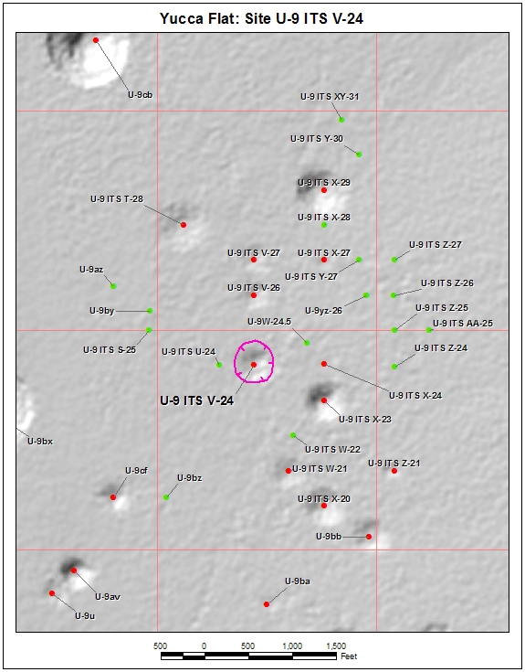 Surface Effects Map of Site U-9 ITS V-24