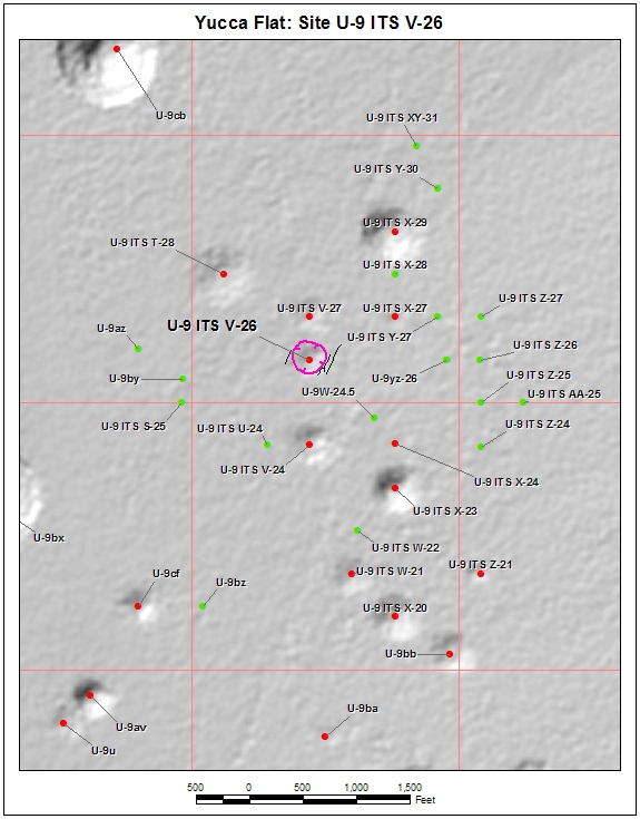 Surface Effects Map of Site U-9 ITS V-26