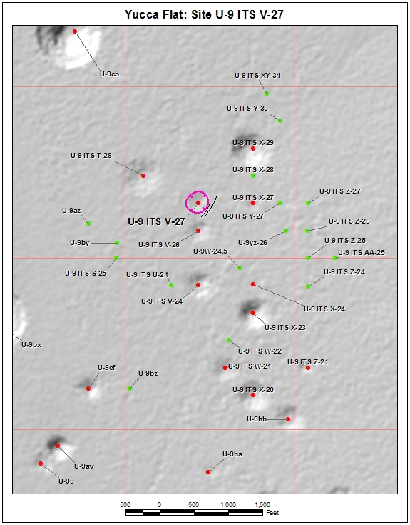 Surface Effects Map of Site U-9 ITS V-27