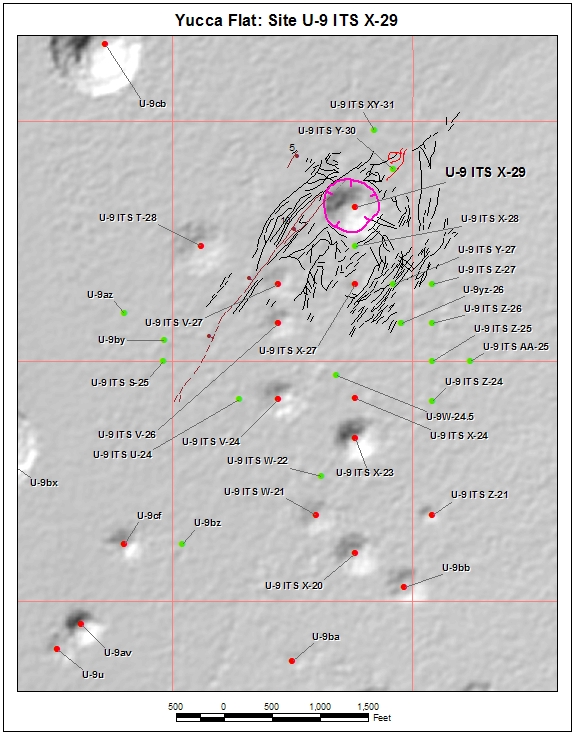 Surface Effects Map of Site U-9 ITS X-29