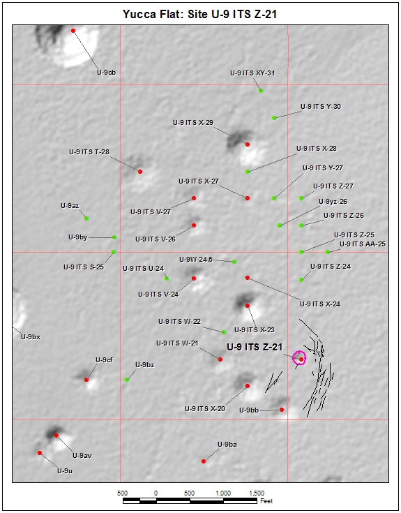 Surface Effects Map of Site U-9 ITS Z-21