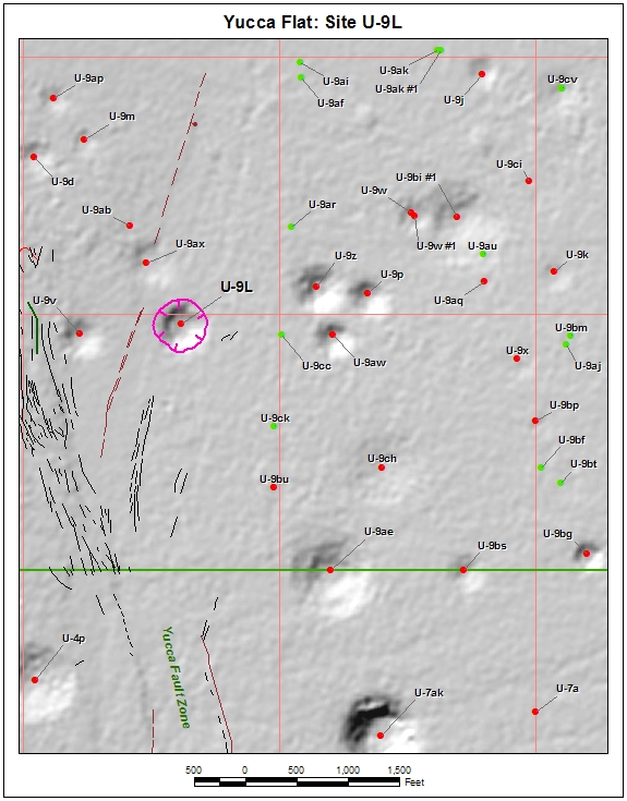 Surface Effects Map of Site U-9L