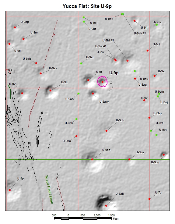 Surface Effects Map of Site U-9p