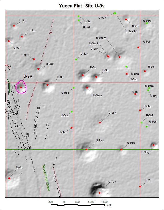 Surface Effects Map of Site U-9v