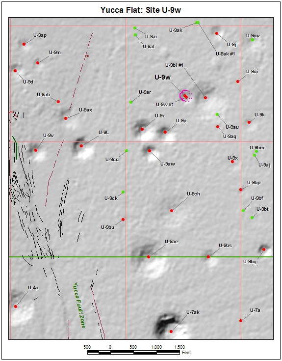 Surface Effects Map of Site U-9w