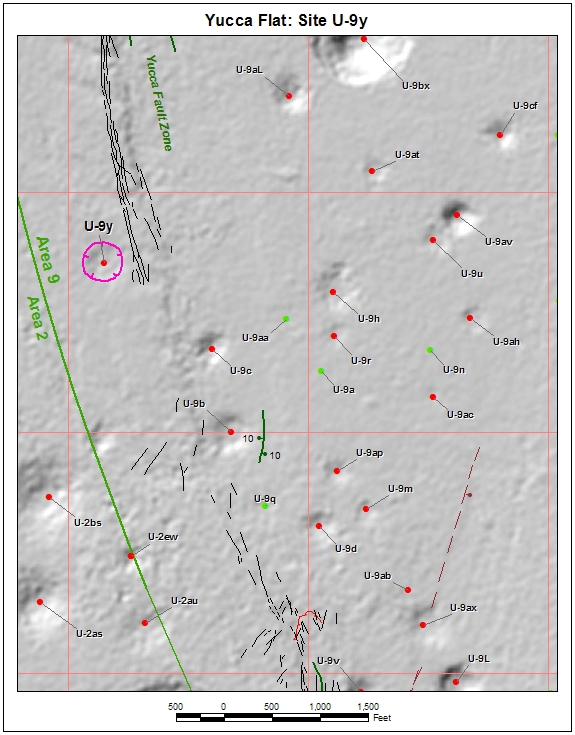 Surface Effects Map of Site U-9y