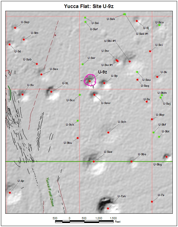 Surface Effects Map of Site U-9z