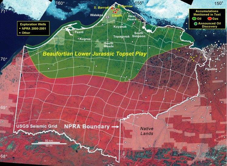Map of Beaufortian Lower Jurassic Topset Play