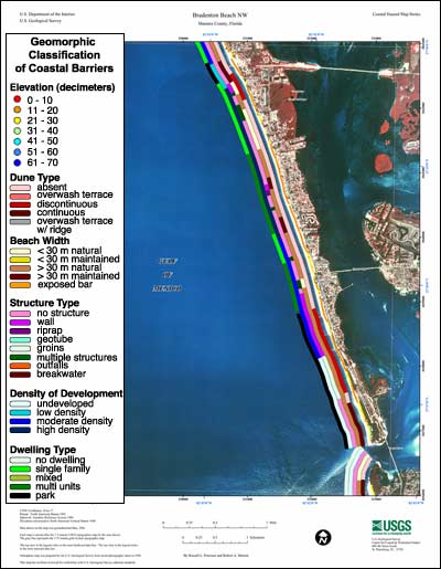 Coastal Classification Map for Bradenton Beach NW