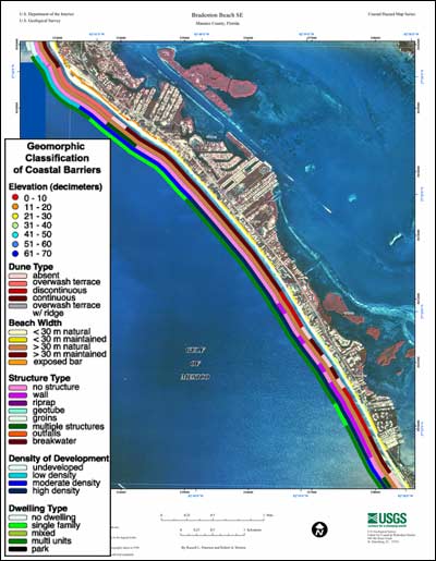Coastal Classification Map for Bradenton Beach SE