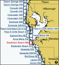 index map, Bradenton Beach NW selected
