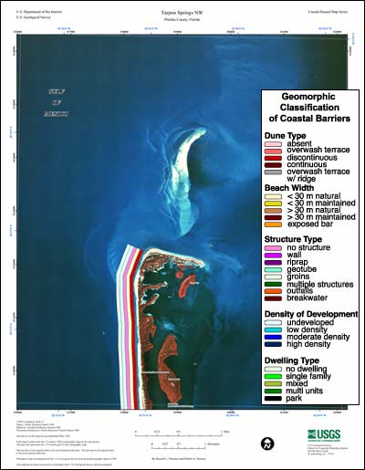 Coastal Classification Map for Tarpon Springs NW