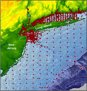 map of Long Island Sound and NY Bight Area