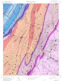 Thumbnail image of geologic map of the Winchester, Virginia quadrangle
