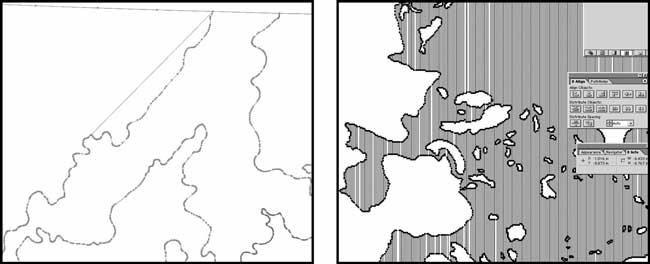 Two examples of diced polygons in MAPublisher. For a more complete explanation, contact Christopher Garrity at cgarrity@usgs.gov.