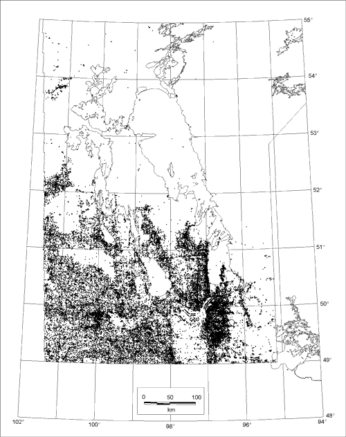 Location of GWDrill sites south of 55°N. For a more detailed explanation, contact L.H. Thorleifson at thorleif@umn.edu