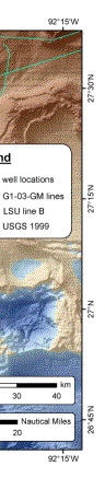 Figure 2. Detailed map of the Keathley Canyon region showing USGS track lines collected during G1-03-GM.