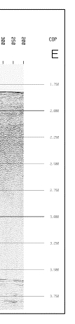 Figure 9. Example of stacked MCS profile in the Atwater Valley site along line AV97.  The source is the 13/13-in<sup>3</sup> GI gun.