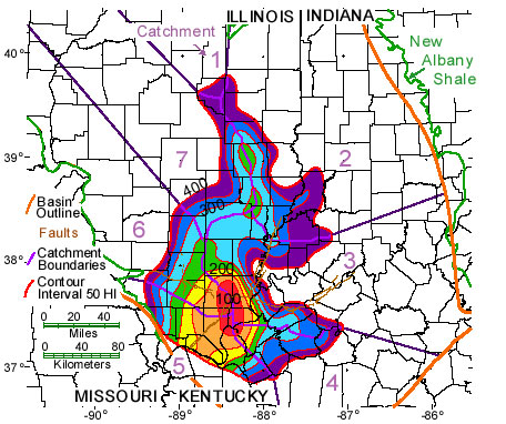 Figure 5. Hydrogen indices of the New Albany Shale