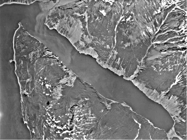 Figure 8.-- Portion of aerial photograph showing Tidal Inlet