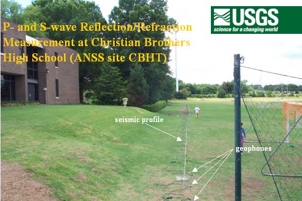 Photograph of Christian Brotheres HS seismic profile site.