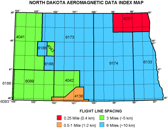 North Dakota Aeromagnetic Data Index Map