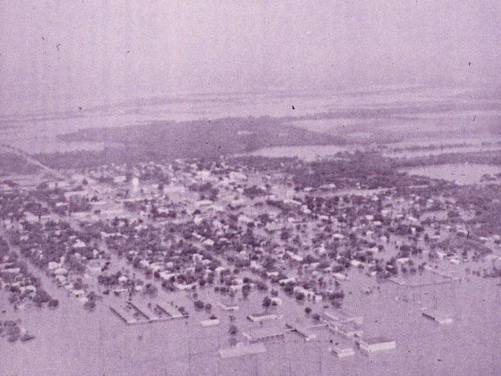 NWS 15 - September 19-25, 1967 - Flooding of Three Rivers caused by Nueces and Frio Rivers - September 25, 1967 - Aerial view - results of Hurricane Beulah