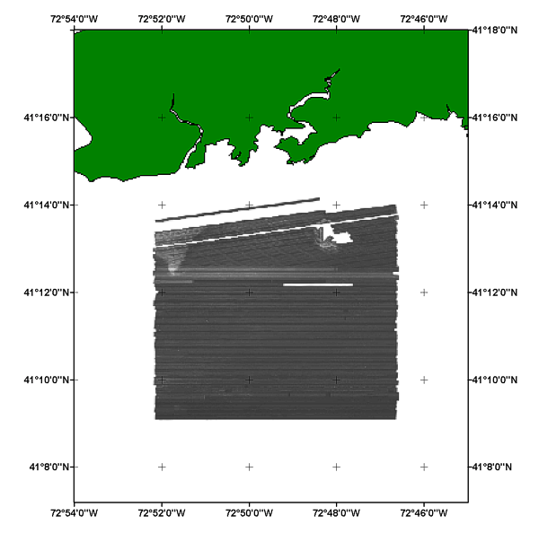 Overview of the digital sidescan sonar mosaic produced for NOAA survey H11043