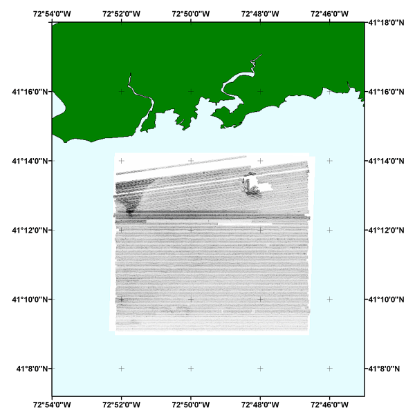 Overview of the digital sidescan sonar mosaic for NOAA survey H11043 in UTM projection.