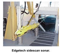 Edgetech sidescan sonar tow fish.