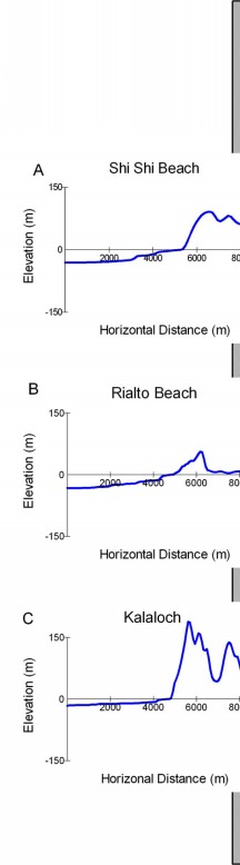 Figure 11. Regional coastal slope cross-sections.