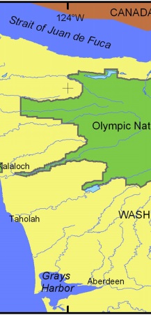 Figure 1.  Location of Olympic National Park in Northwest Washington.