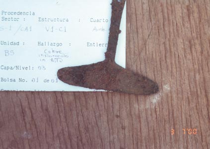 Copper knife or tumi from Santa Rita B