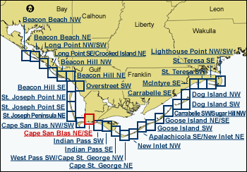 Map Cape San Blas Florida