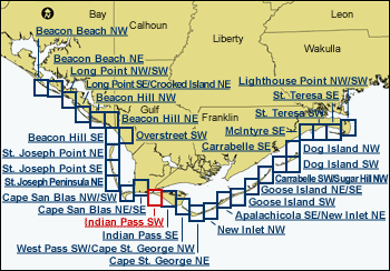 Map Of Indian Pass Florida Indian Pass SW   Coastal Classification Atlas   Eastern Panhandle 