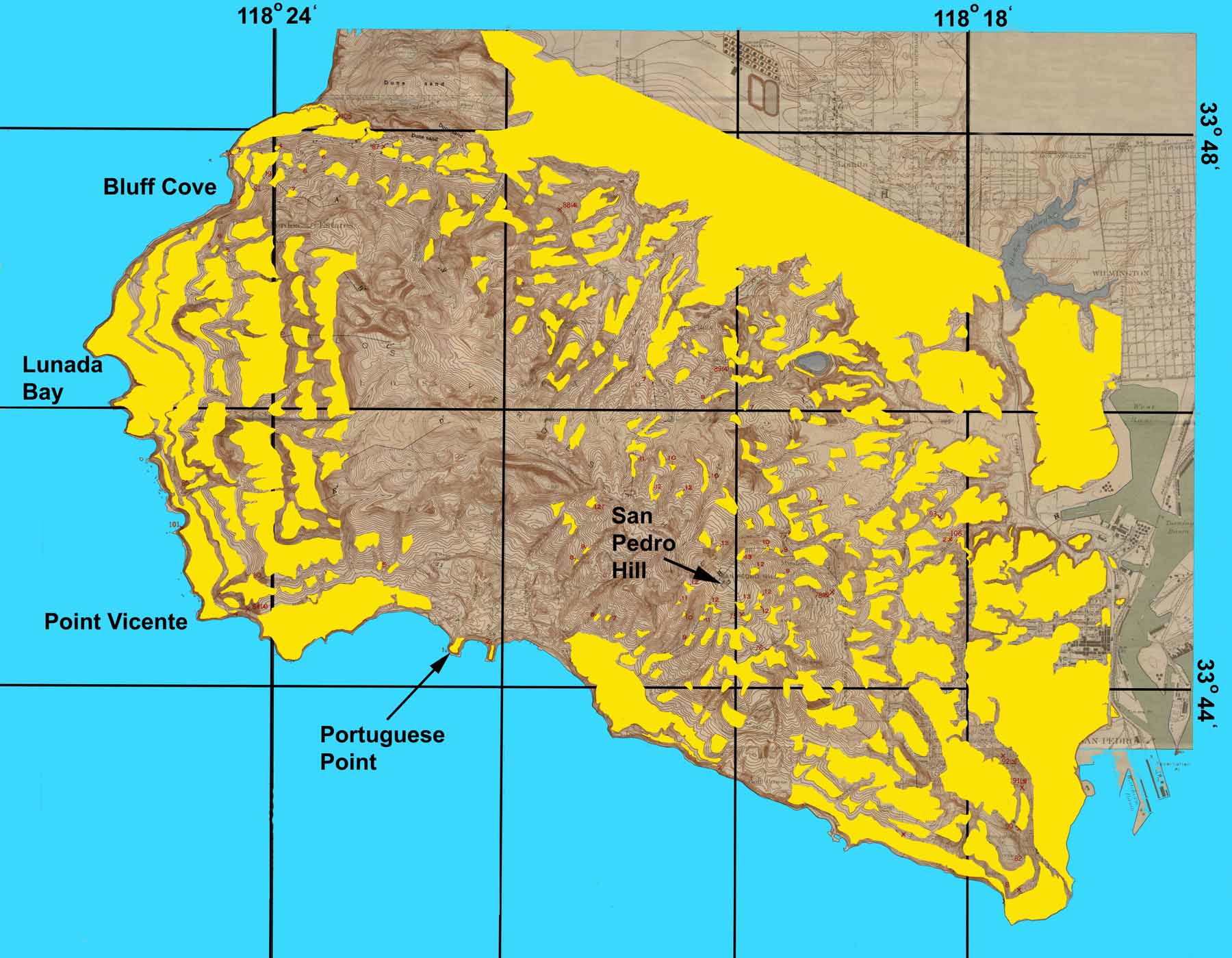 Image of map showing marrine terraces.
