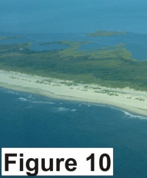 Figure 10. Numerous overwashes have occurred on the eastern end of Ocracoke Island.  