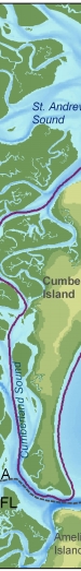 Figure 5. Relative Coastal Vulnerability for Cumberland Island National Seashore. 