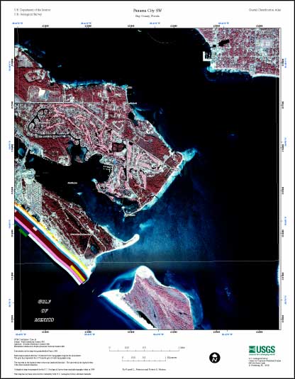 Coastal classification map for Panama City SW.