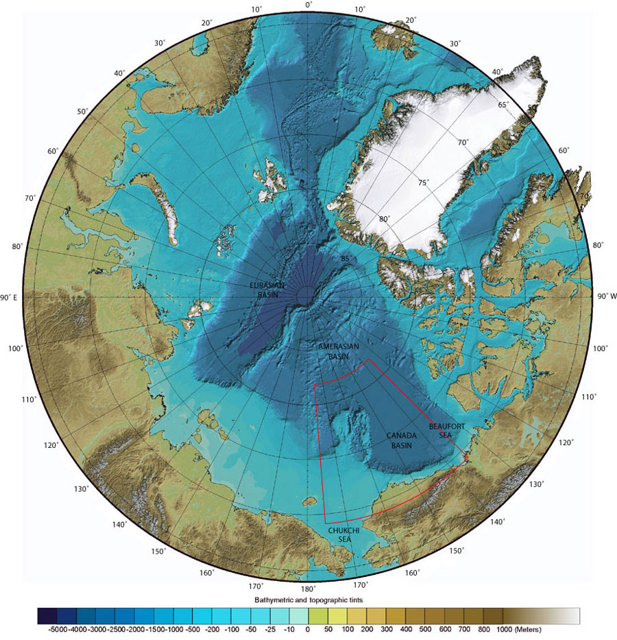 International Bathymetric Chart of the Arctic Ocean, including the Eurasian and Amerasian Basins - Full Size