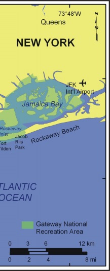 Figure 1.   Location of Gateway National Recreation Area in New York and New Jersey.