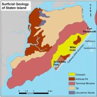 Figure 2. Surficial geology map for Staten Island.