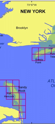 Figure 3.   Shoreline grid for Gateway National Recreation Area.