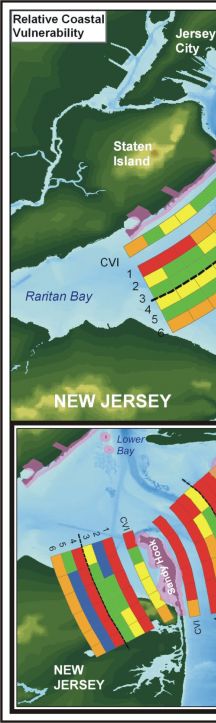 Figure 7. Relative Coastal Vulnerability for Gateway National Recreation Area.